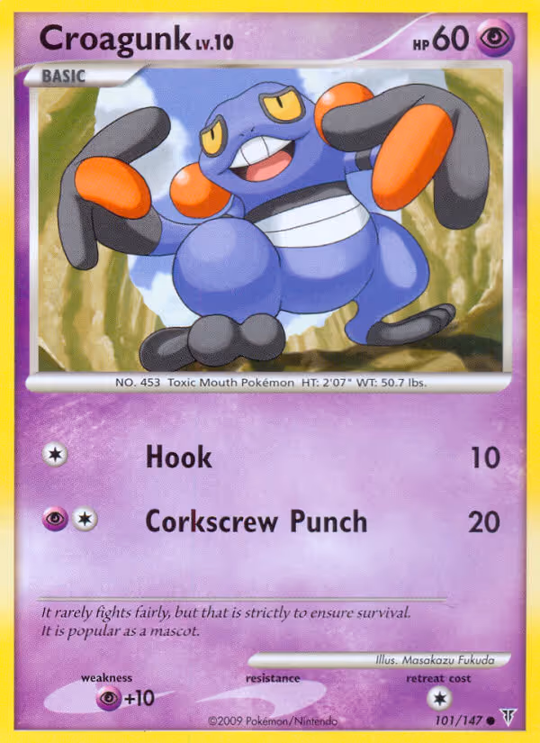 Croagunk 101/147 Pokemon card