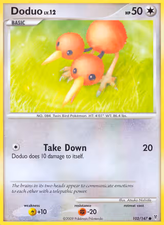 Doduo 102/147 Pokemon card