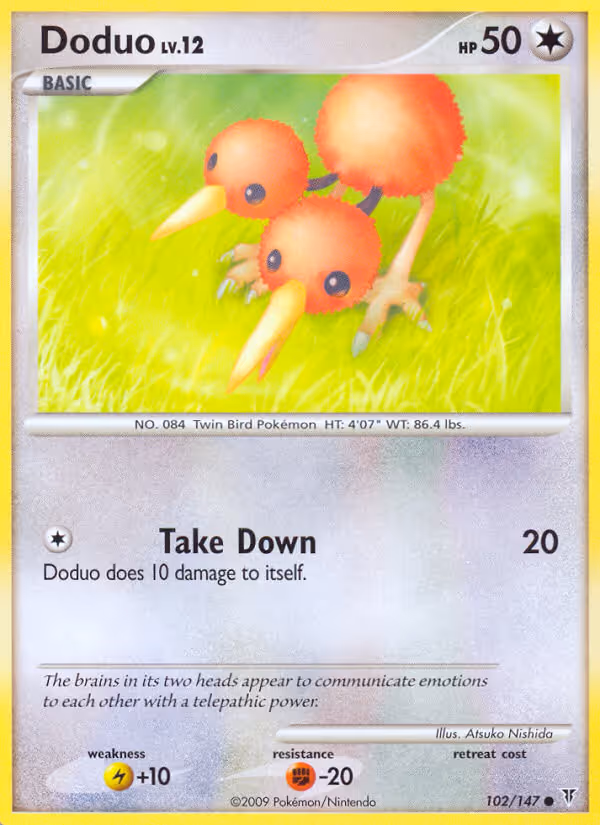 Doduo 102/147 Pokemon card