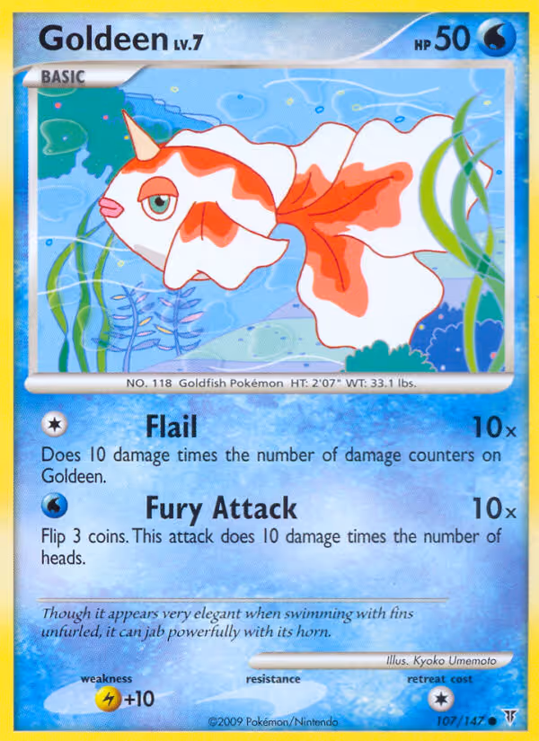 Goldeen 107/147 Pokemon card