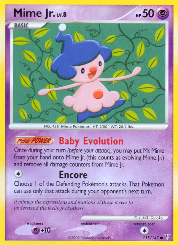 Mime Jr. 115/147 Pokemon card