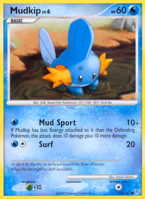 Mudkip 116/147 Pokemon card