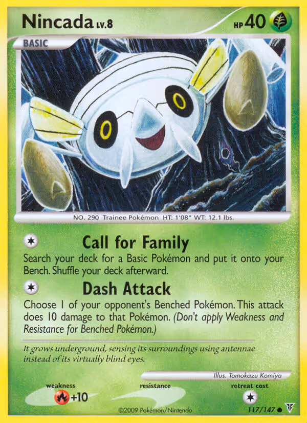 Nincada 117/147 Pokemon card