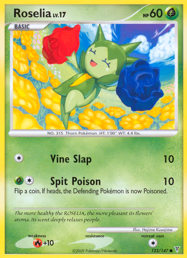 Roselia 123/147 Pokemon card