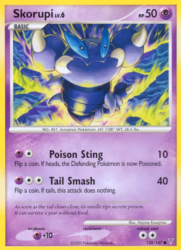 Skorupi 128/147 Pokemon card
