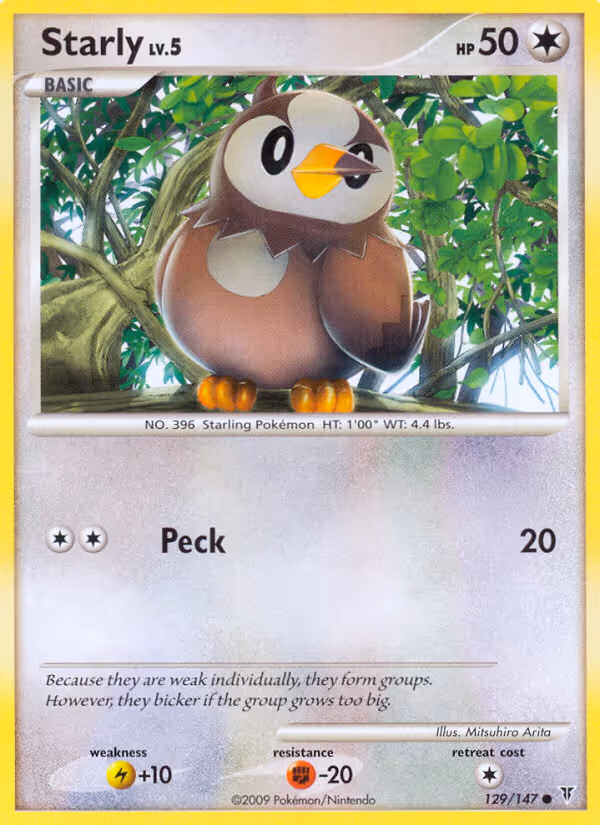 Starly 129/147 Pokemon card