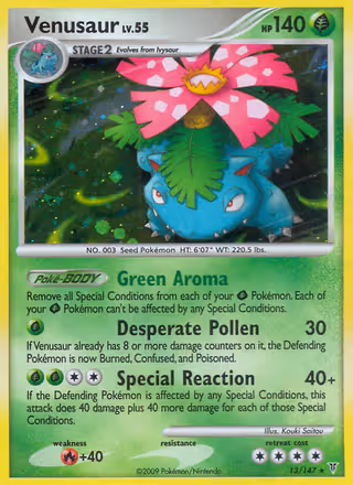 Venusaur 13/147 Pokemon card
