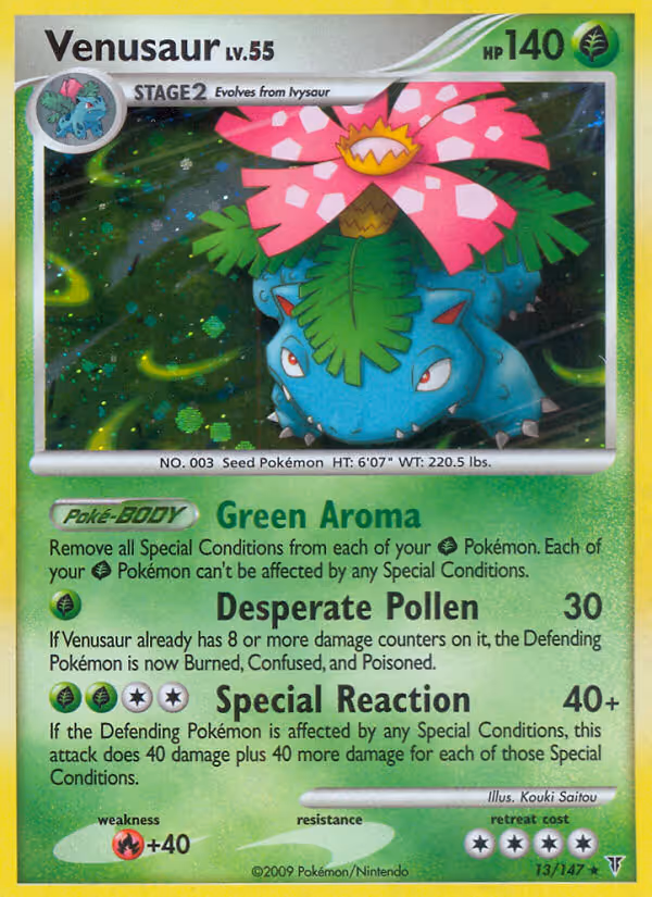 Venusaur 13/147 Pokemon card
