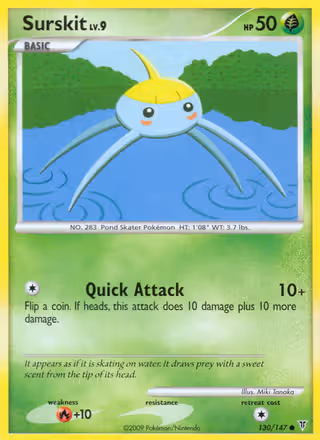 Surskit 130/147 Pokemon card