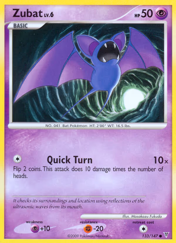 Zubat 133/147 Pokemon card