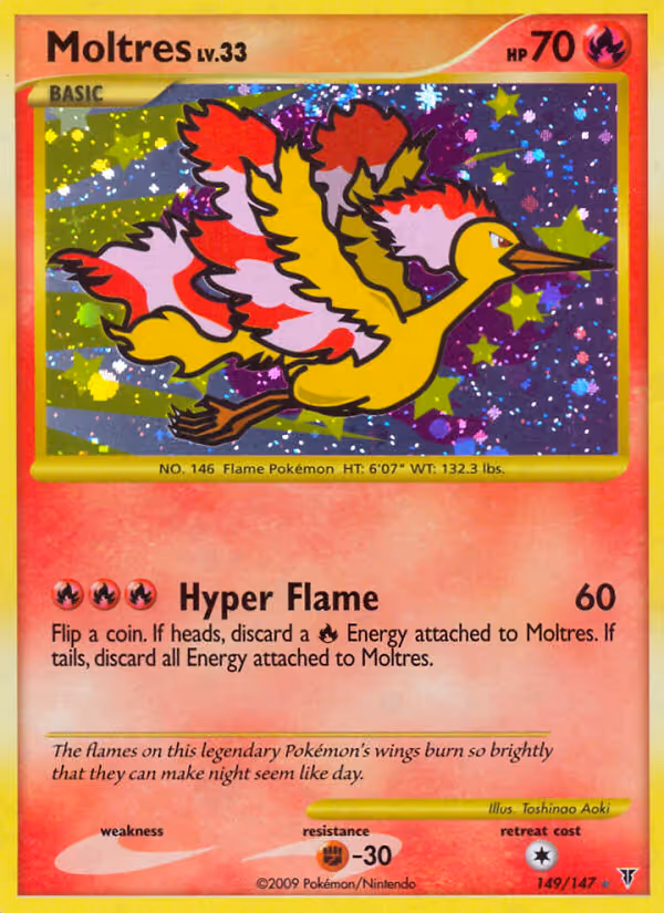 Moltres 149/147 Pokemon card