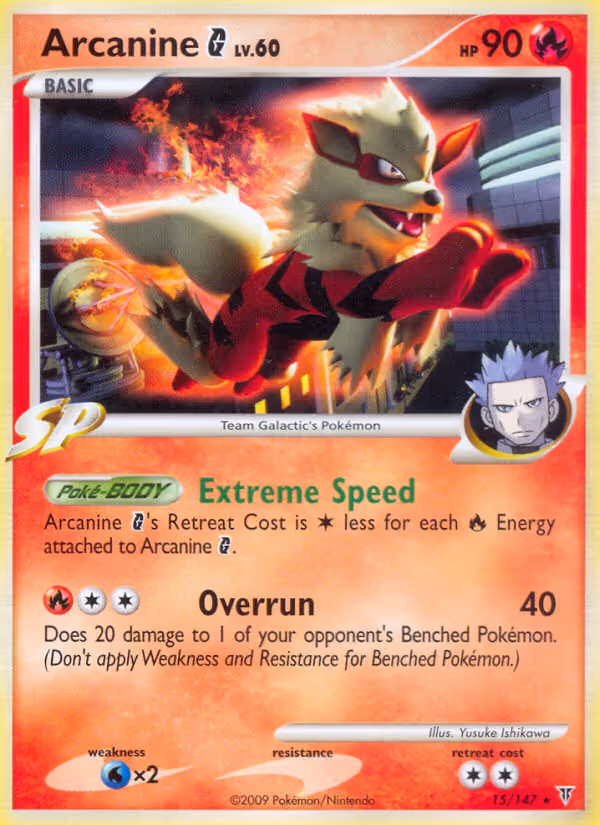 Arcanine G 15/147 Pokemon card
