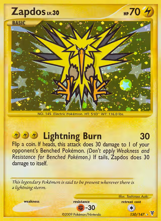 Zapdos 150/147 Pokemon card