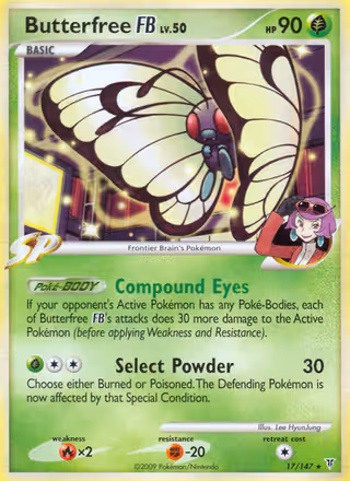 Butterfree FB 17/147 Pokemon card