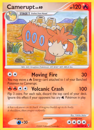 Camerupt 18/147 Pokemon card
