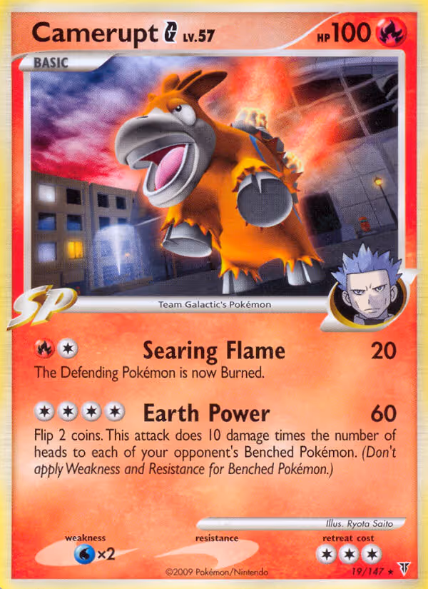 Camerupt G 19/147 Pokemon card