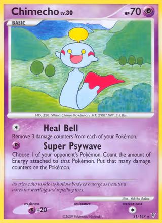 Chimecho 21/147 Pokemon card
