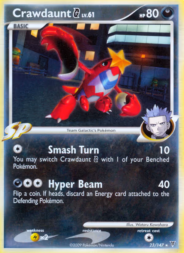 Crawdaunt G 23/147 Pokemon card