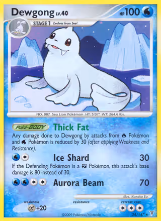 Dewgong 24/147 Pokemon card