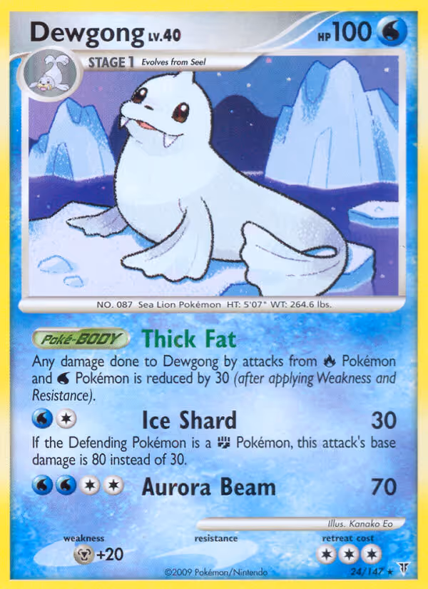 Dewgong 24/147 Pokemon card