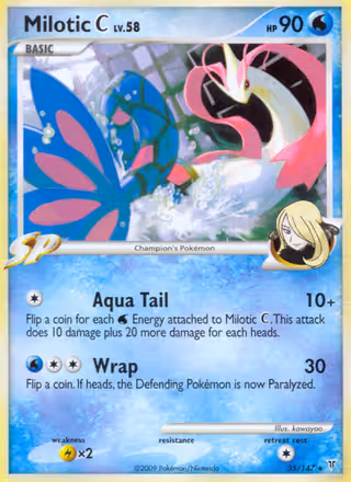 Milotic C 35/147 Pokemon card