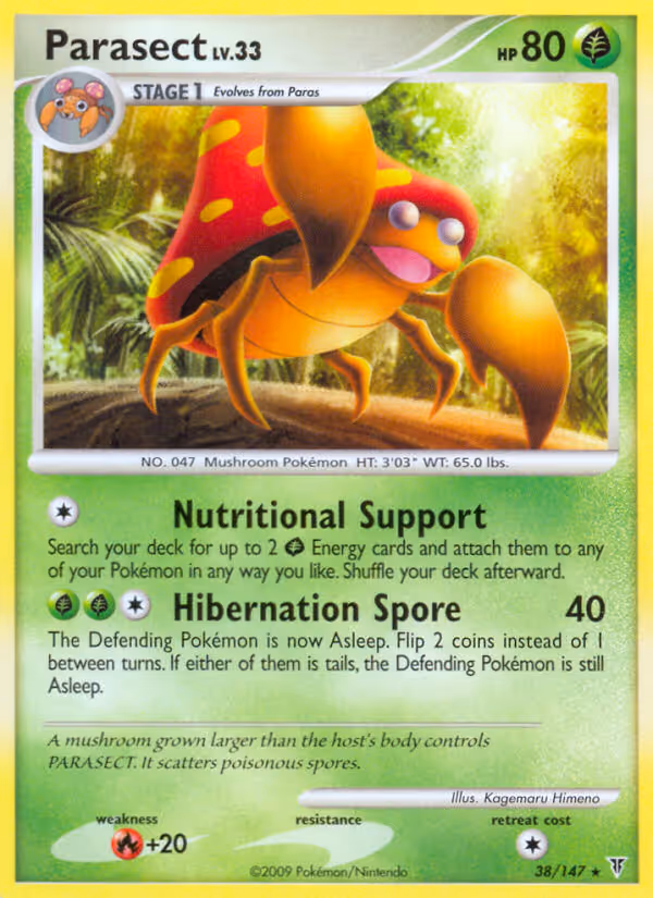 Parasect 38/147 Pokemon card