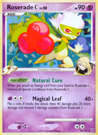 Roserade C 40/147 Pokemon card