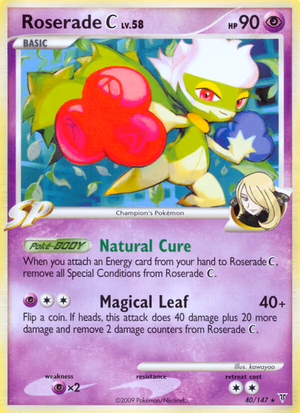 Roserade C 40/147 Pokemon card