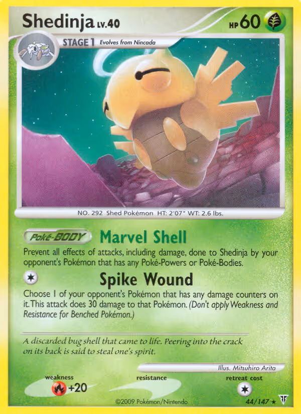 Shedinja 44/147 Pokemon card