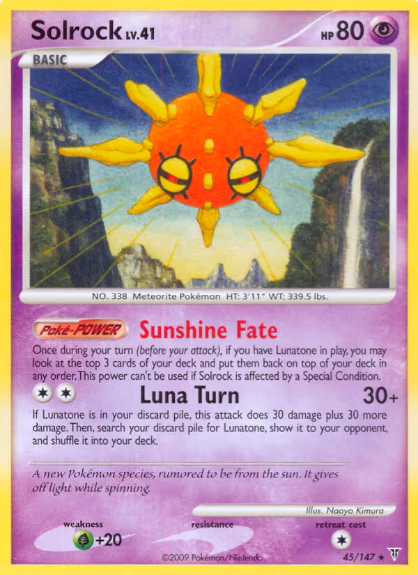 Solrock 45/147 Pokemon card