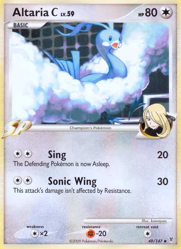 Altaria C 49/147 Pokemon card