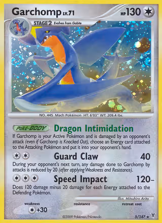 Garchomp 5/147 Pokemon card