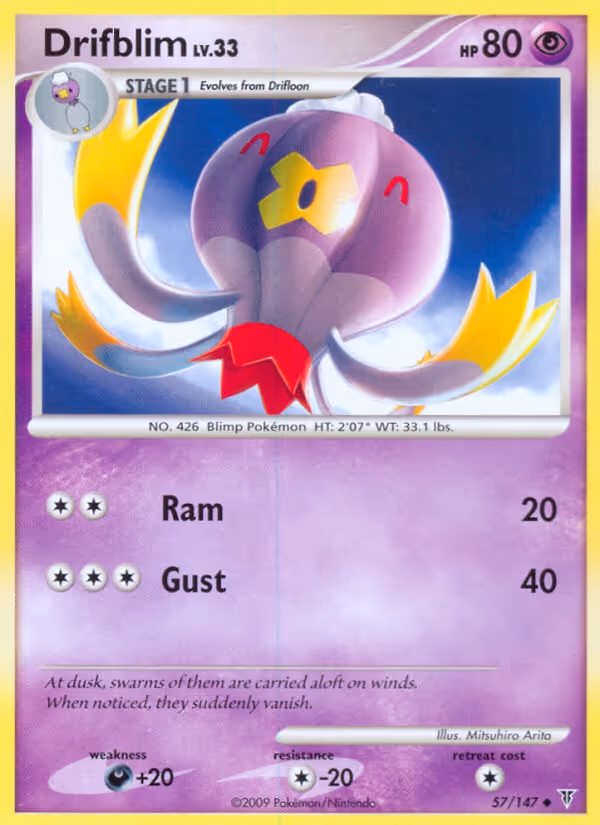 Drifblim 57/147 Pokemon card