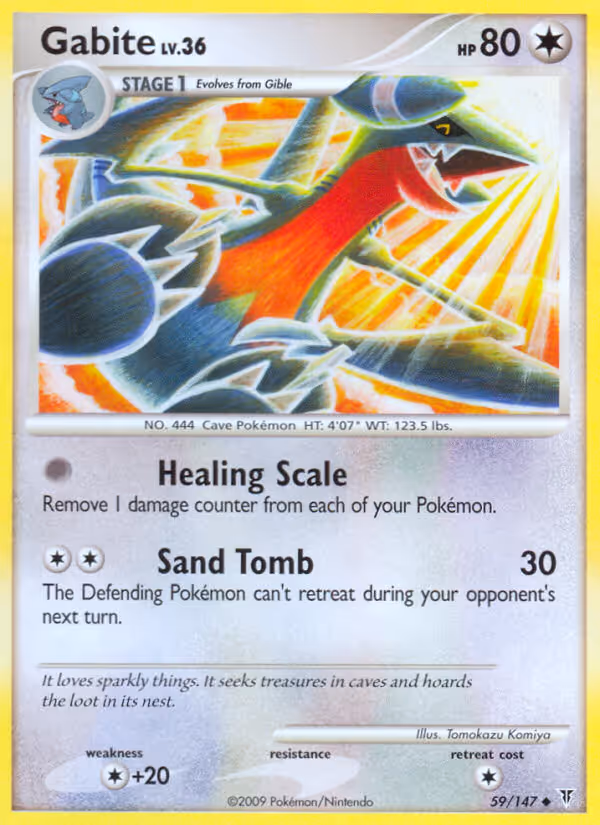 Gabite 59/147 Pokemon card