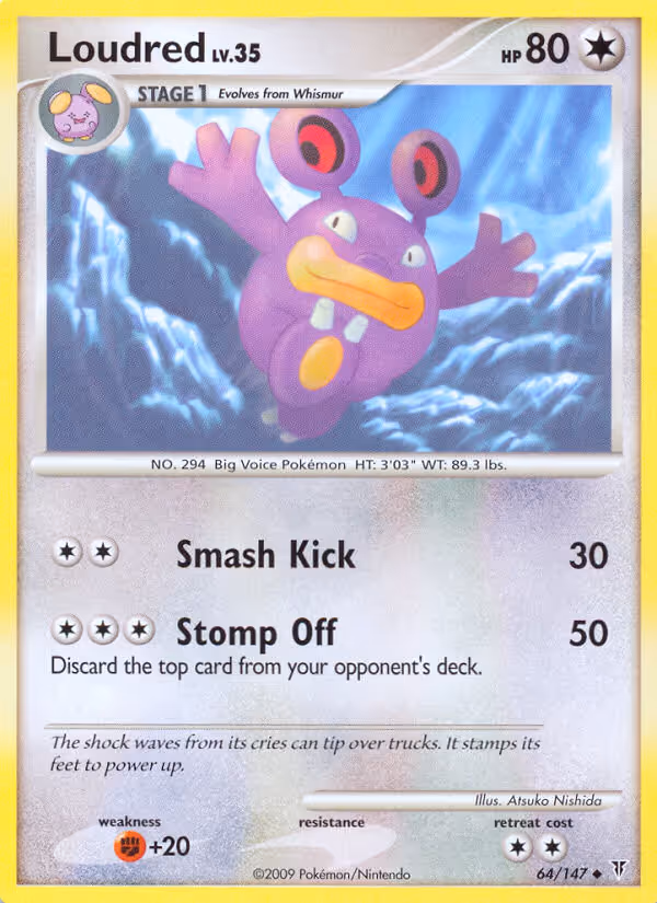 Loudred 64/147 Pokemon card