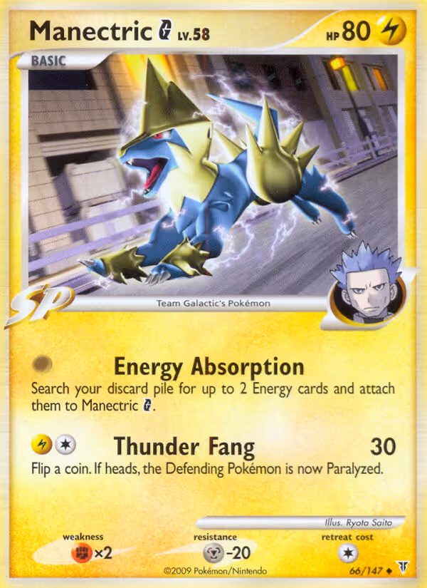Manectric G 66/147 Pokemon card