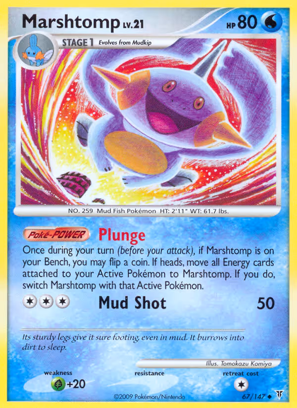 Marshtomp 67/147 Pokemon card