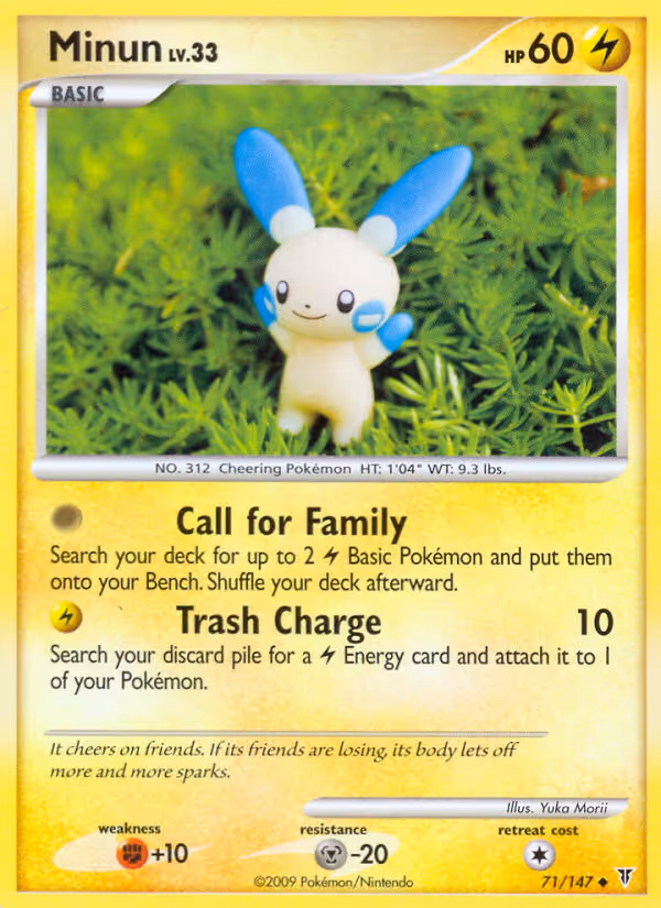 Minun 71/147 Pokemon card