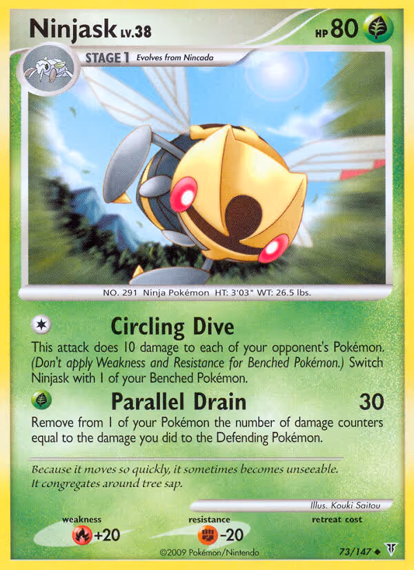 Ninjask 73/147 Pokemon card