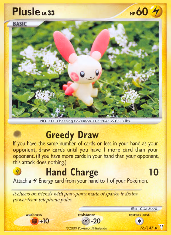 Plusle 76/147 Pokemon card
