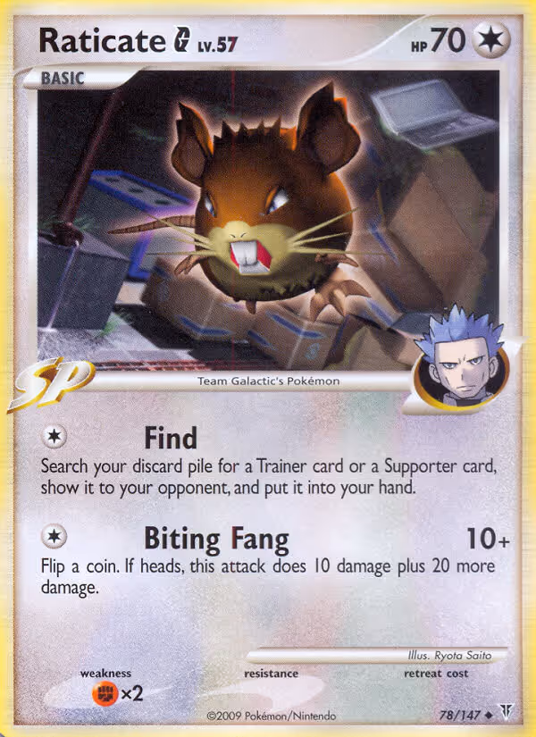 Raticate G 78/147 Pokemon card