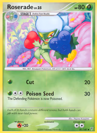 Roserade 81/147 Pokemon card