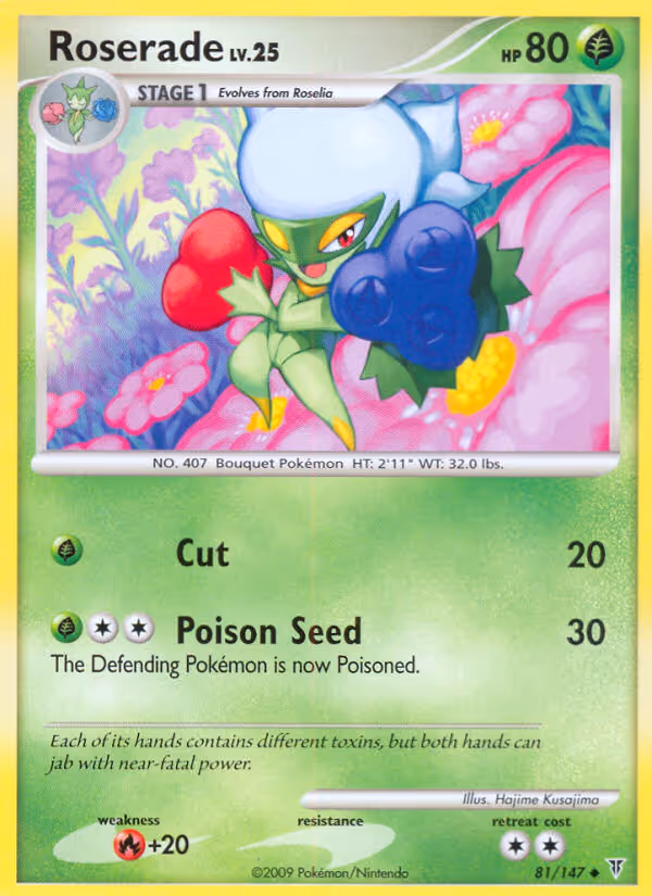 Roserade 81/147 Pokemon card