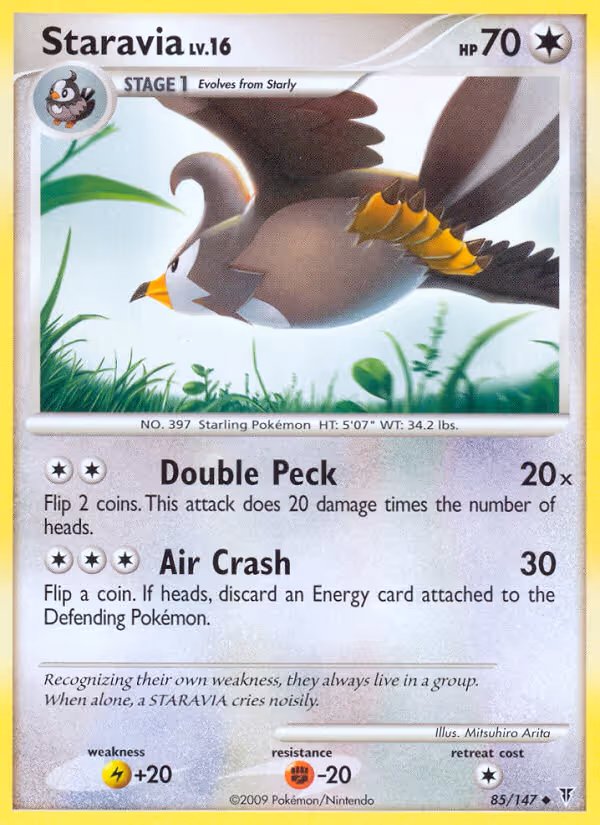 Staravia 85/147 Pokemon card