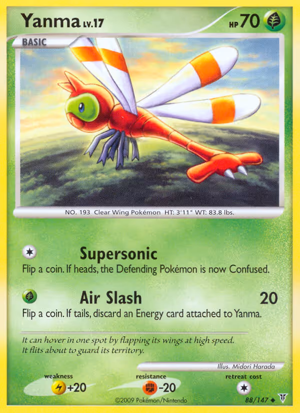 Yanma 88/147 Pokemon card