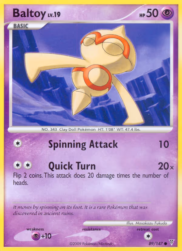 Baltoy 89/147 Pokemon card