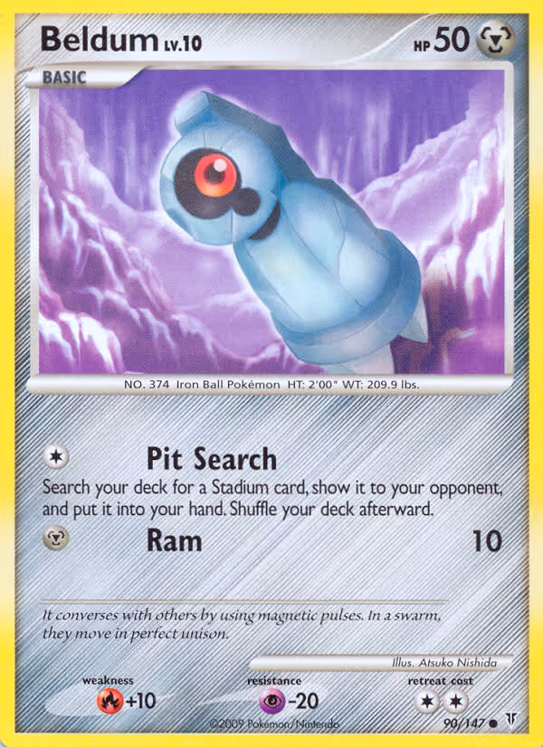 Beldum 90/147 Pokemon card