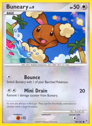 Buneary 94/147 Pokemon card