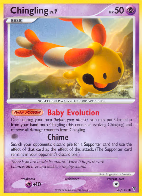 Chingling 98/147 Pokemon card