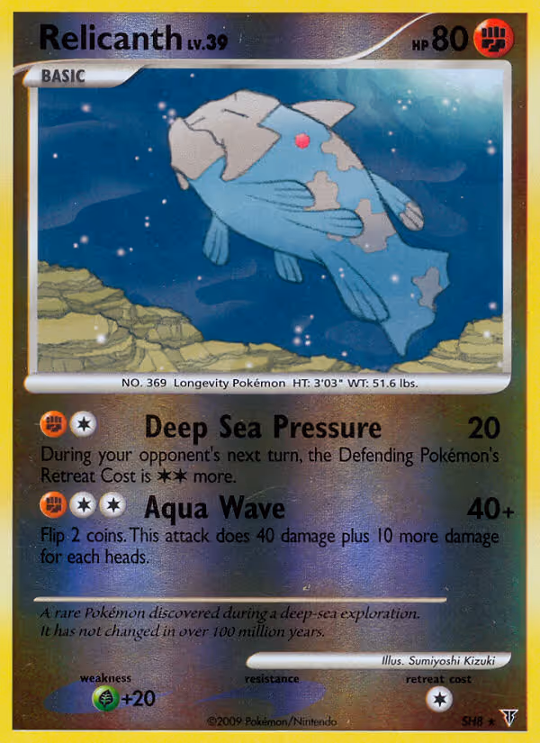 Relicanth SH8 Pokemon card